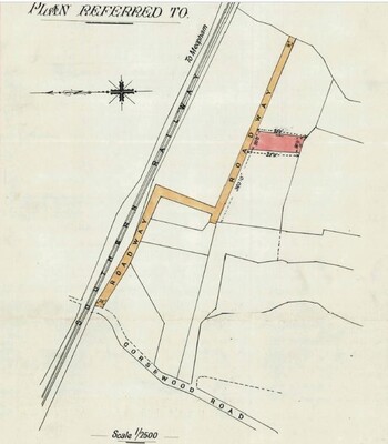 Hartley Kent: Deed plan for sale of plot in Hartley Wood 1943