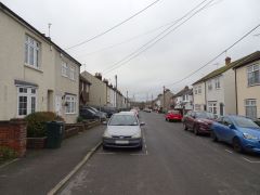 Essex Road Longfield.  Looking west from Number 44