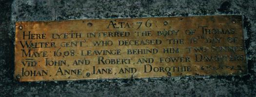 Thomas Walter, Fawkham Church 1608